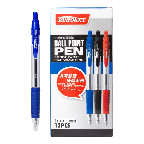 עט כדורי 12 יח' שחור