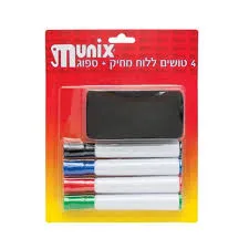 טושים וספוג ללוח מחיק