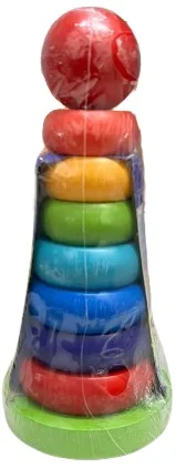 מגדל טבעות מעץ